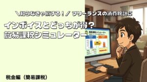 インボイスで初めて知った!簡易課税制度シミュレーションで「どっちが得?」がわかる納得計算ツール 簡易課税計算