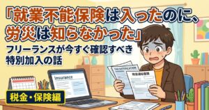 「就業不能保険は入ったのに、労災は知らなかった!」フリーランスが今すぐ確認すべき特別加入の話 フリーランスの労災保険