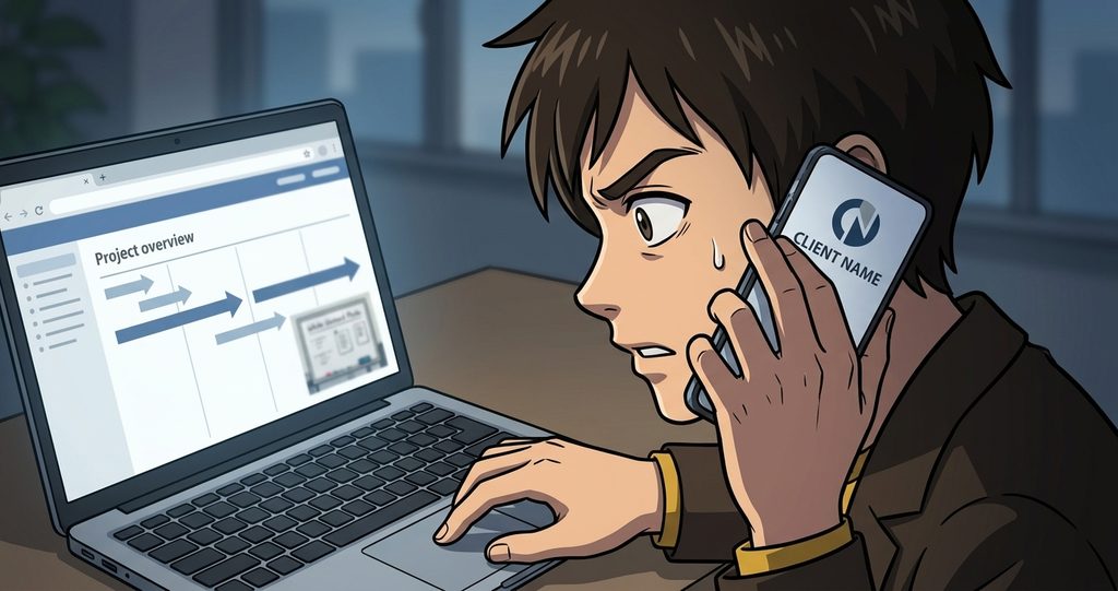 「最初の話と違いますよね」電話口の声が低くなったのイメージ