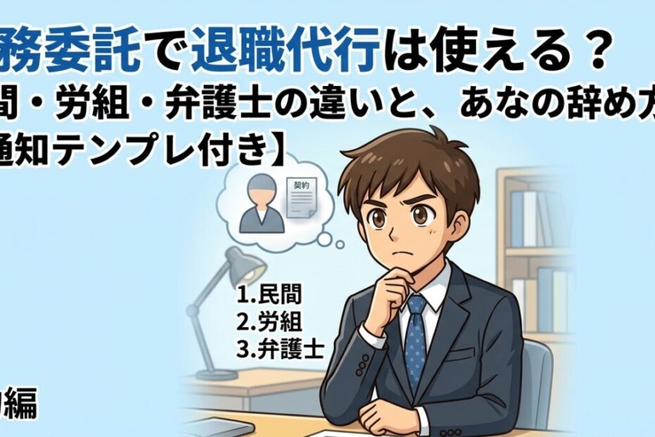 業務委託で退職代行は使えるか