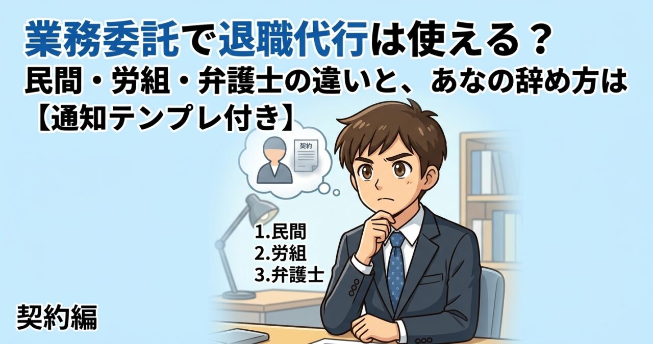 業務委託で退職代行は使えるか