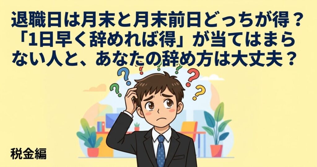 退職日 月末 月末前日のアイキャッチ画像